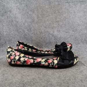 Fergalicious Shoes Womens 8 Ballet Flats Fashion Floral Ruffle Round Closed Toe